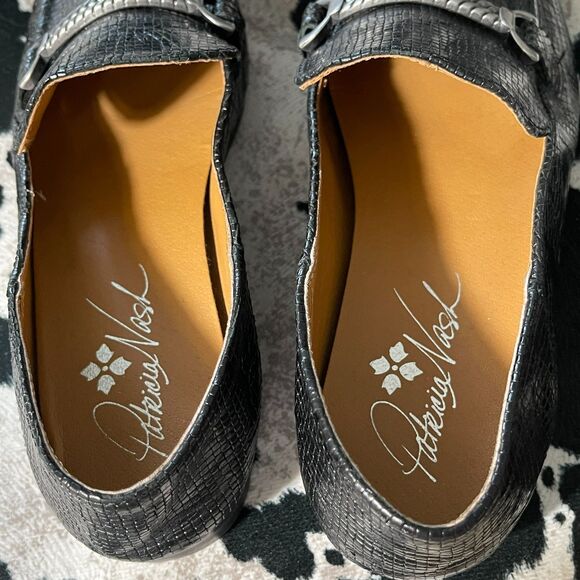 Patricia Nash Fia Black Leather Slip-on Loafer Flats Size 6 - Picture 6 of 10